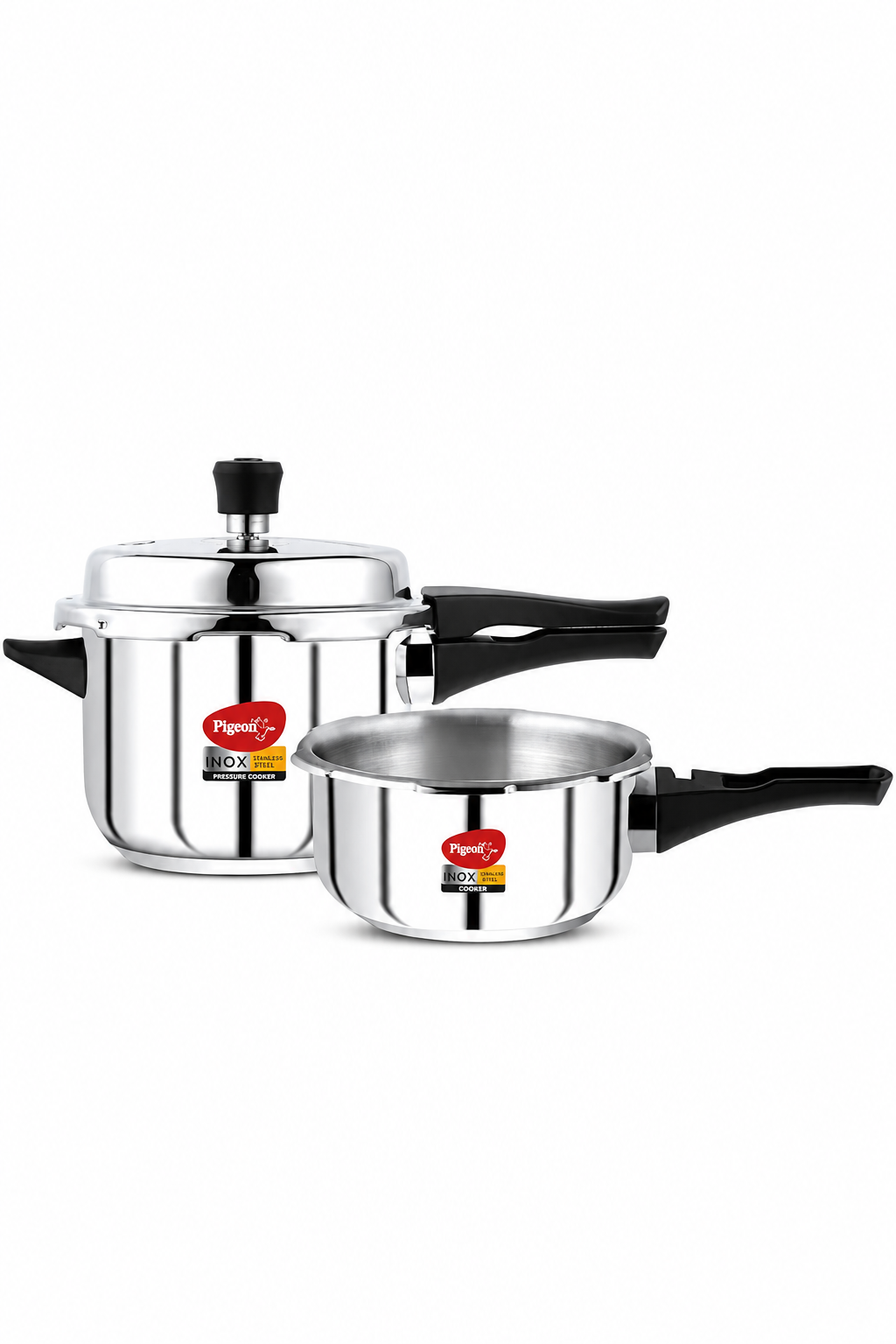 Pigeon Inox Steel Cooker 5lts +3.5 Litre Combo 